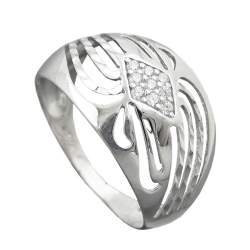 ring with zirconias silver 925 size 57