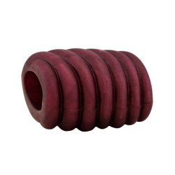 scarf bead, 35mm, spiral, dark red-silky