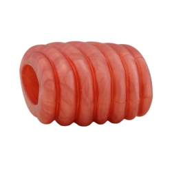 scarf bead 35mm spiral light red-silky