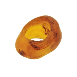 scarf bead amber coloured 33mm