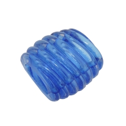scarf bead spiral marking blue transparent 35mm