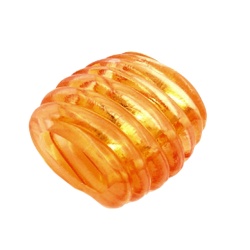scarf bead spiral marking orange transparent 35mm