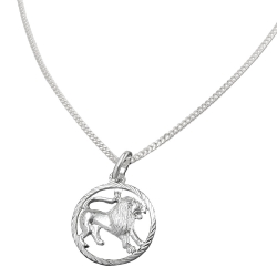 Set zodiac lion + chain silver 925