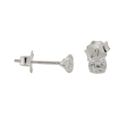 stud earrings 4mm zirconia silver 925