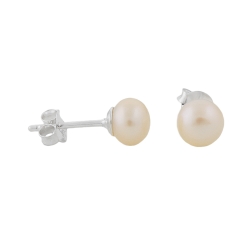 stud earrings pearl champagne silver 925