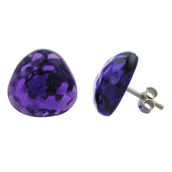 stud earrings purple
