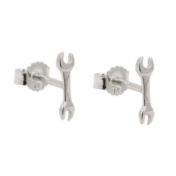 stud earrings, screw-wrench, silver 925