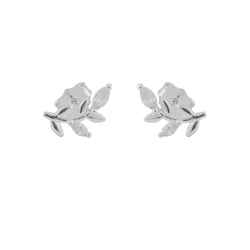 stud earrings zirconia silver 925