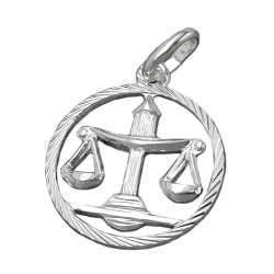 zodiac pendant, libra, silver 925