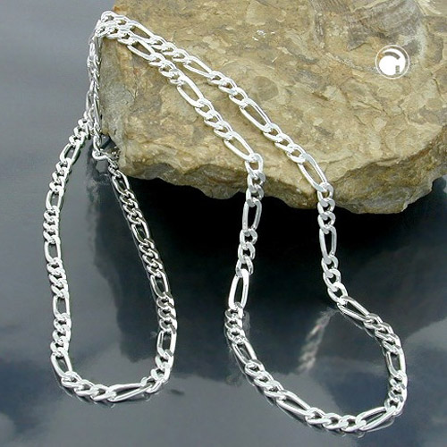 Necklace 3mm Figaro Chain Silver 925 50cm