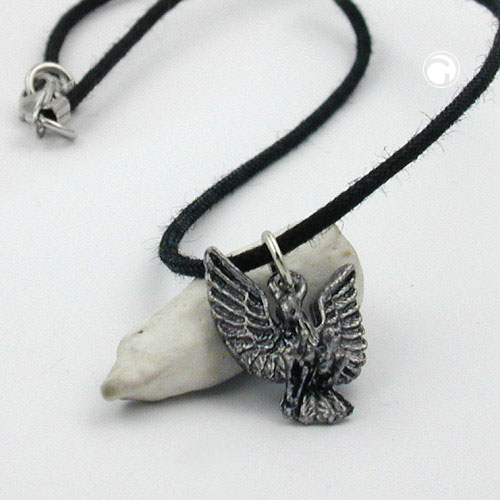 necklace, pewter pendant