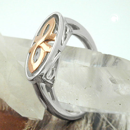 ring, redgold-plated, silver 925 