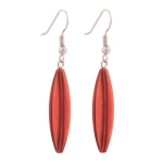 earhooks bead fluted olive orange colour - 01580-21