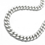 necklace, curb chain, 4mm, silver 925, 55cm - 101019-55