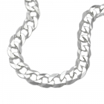bracelet 6.7mm curb chain flat silver 925 21cm - 101044-21