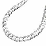 necklace 4.5mm flat curb chain silver 925 50cm - 101045-50