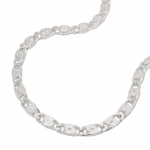 bracelet 3.2mm flat scroll chain diamond cut silver 925 21cm - 105801-21