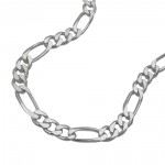 bracelet 4.8mm figaro chain flat silver 925 19cm - 110012-19