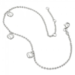 ankle chain, double trace, silver 925, 27cm - 111017-27