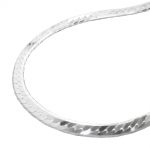 necklace, flattened curb chain, silver 925, 42cm - 115660-42