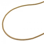 necklace 1.3mm flat curb chain diamond cut gold plated amd 45cm - 201401-45