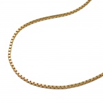 venetian box chain, diamond cut, gold plated - 206100-38