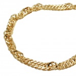 Necklace, Singapore Chain, Gold Plated