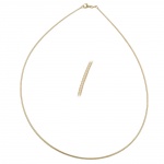Necklace 1.2mm round tonda chain gold-plated 42cm - 238000-42