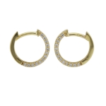 hoop earrings zirconia 9K GOLD - 431534