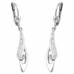 earrings, leverback, silver 925 - 90170
