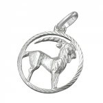 pendant, zodiac sign, capricorn, silver 925 - 91001