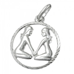 zodiac pendant, gemini, silver 925 - 91006