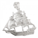pendant, ship, silver 925  - 92245