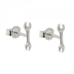 stud earrings, screw-wrench, silver 925 - 93642