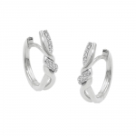 hoop earring with zirconia silver 925 - 94144