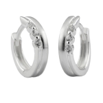 hoop earring, zirconias, silver 925 - 94146