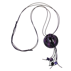 NECKLACE, RINGS, GLOSSY LAVENDER, 100CM