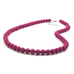 CHAIN, WITH PURPLE BEADS 8MM, 40CM 