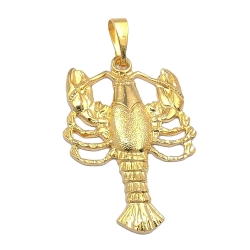 zodiac pendant, cancer, gold plated