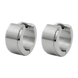 Hoop Earrings, Stainless Steel, 13x7mm