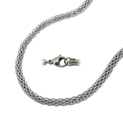 necklace mesh link chain stainless steel