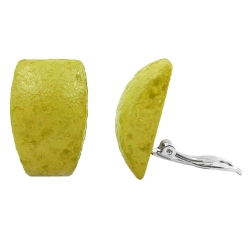 Clip-on earring trapezium light green