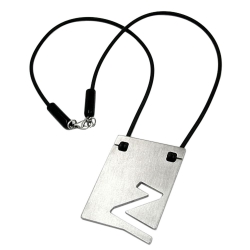 NECKLACE, INITIALE Z, STAINLESS STEEL, 42CM