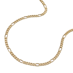 figaro chain, diamond cut, gold plated