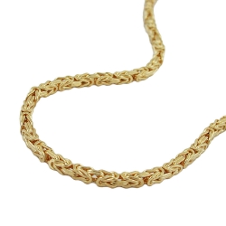bracelet 3mm byzantine chain gold plated