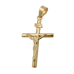 Pendant, Crucifix, 9K Gold