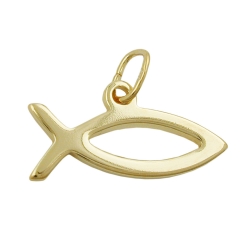 Pendant, Jesus Fish, Christian Symbol, 8K Gold - 431066