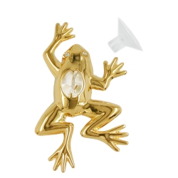 Suncatcher frog with crystal elements
