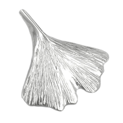 pendant gingko leaf, 25mm, silver 925