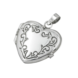 locket, heart, silver 925